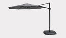 Parasol 3m Free Arm Round Slate + Base