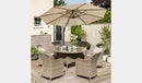 Parasol 3m Free Arm Round Stone + Base