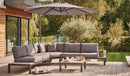 Parasol 3m Free Arm Round Slate + Base