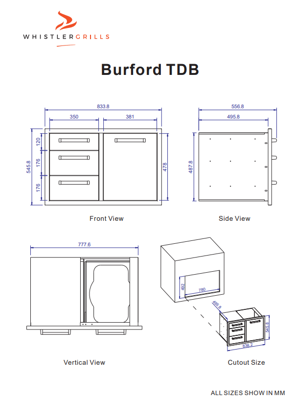 Burford Triple Drawers & Bin