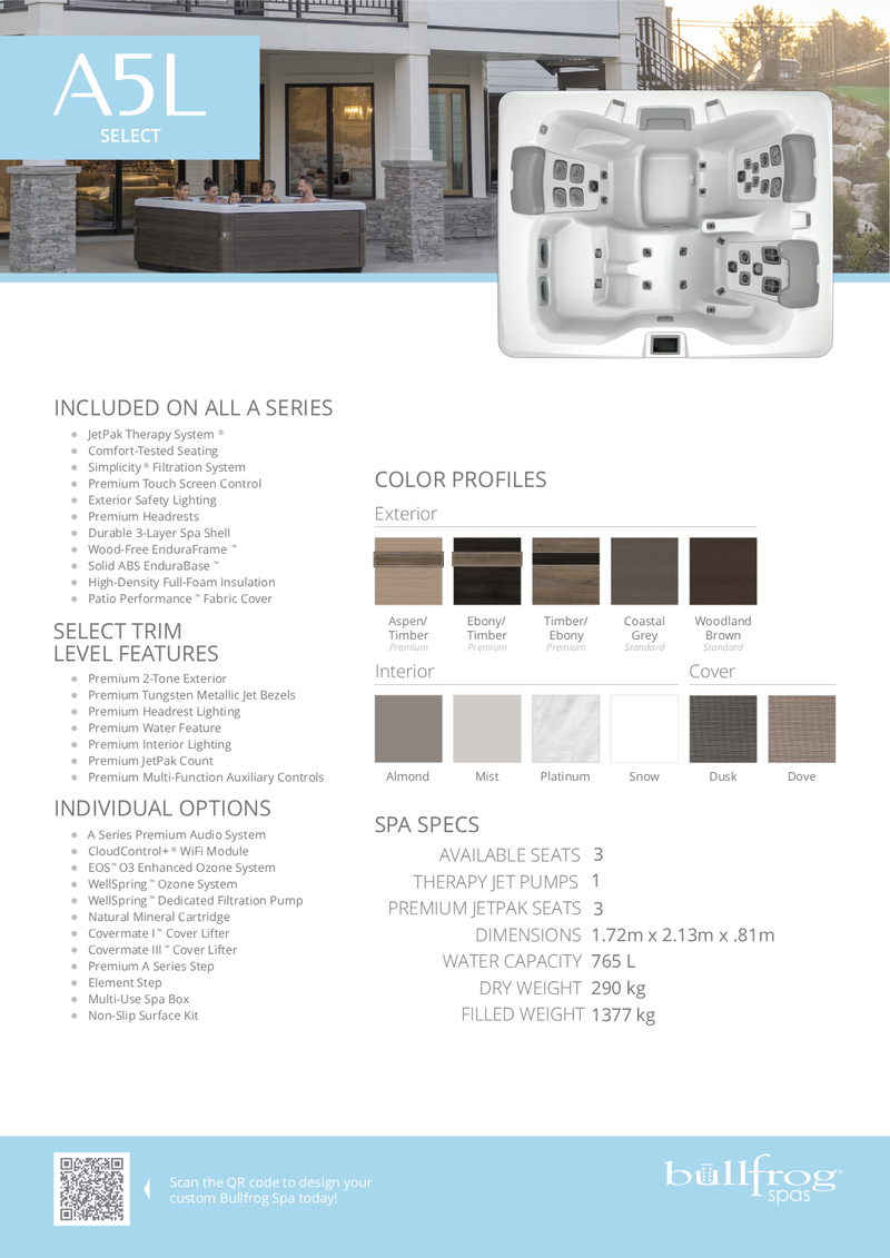 Bullfrog A5L Select Hot Tub