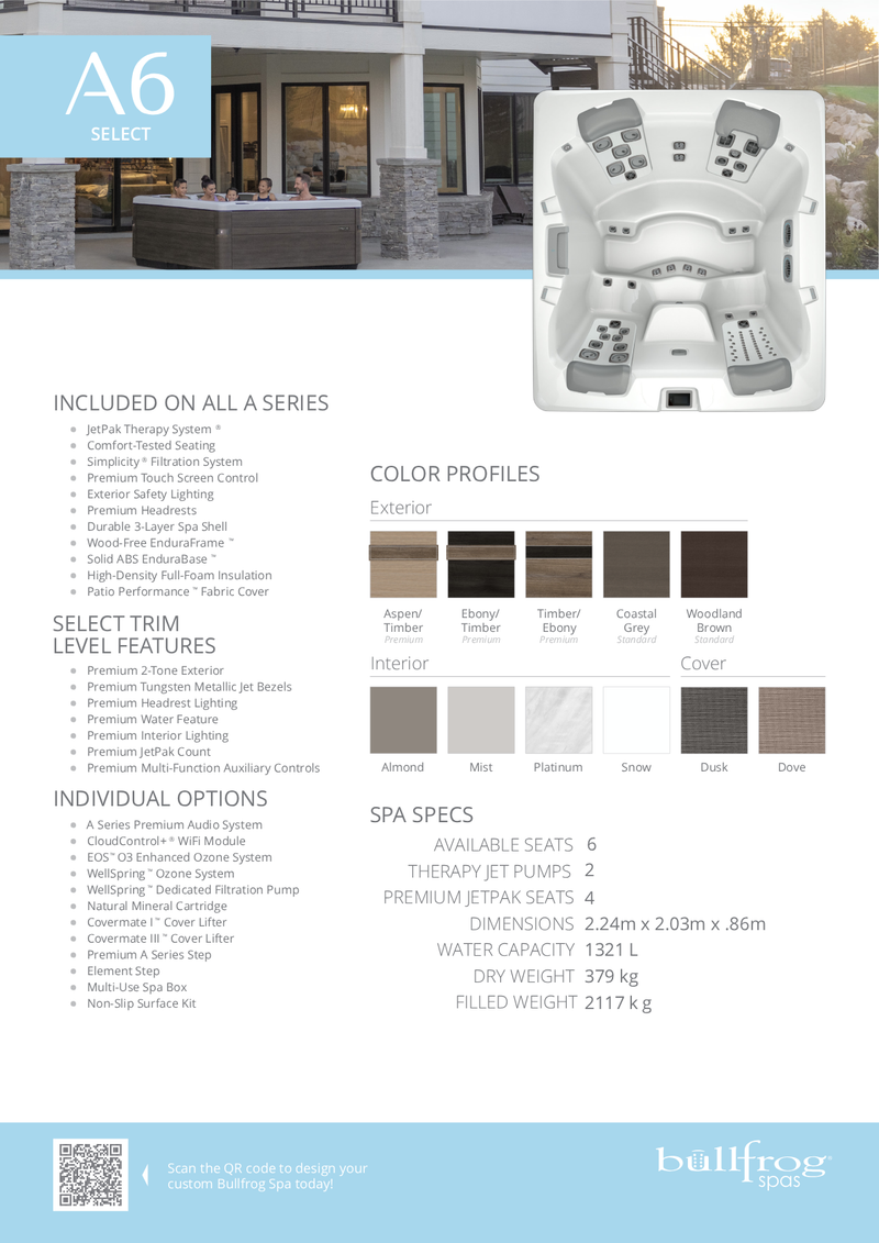 Bullfrog A6 Select Hot Tub