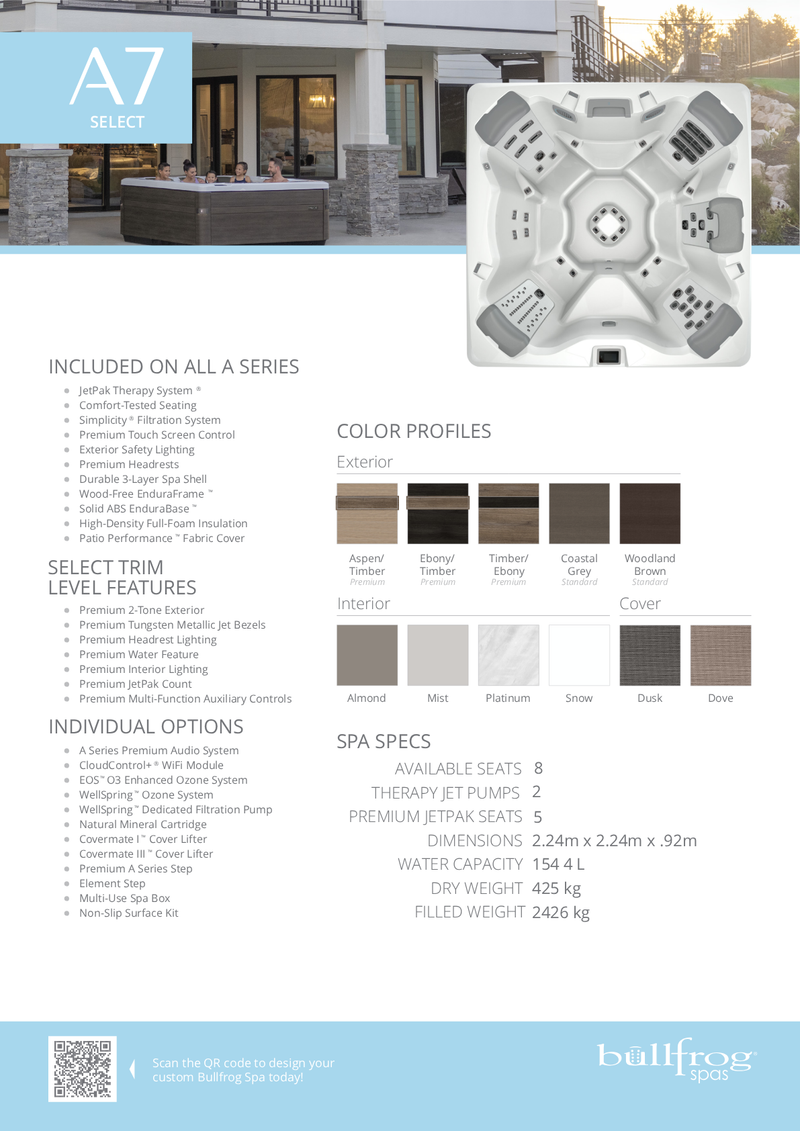 Bullfrog A7 Select Hot Tub