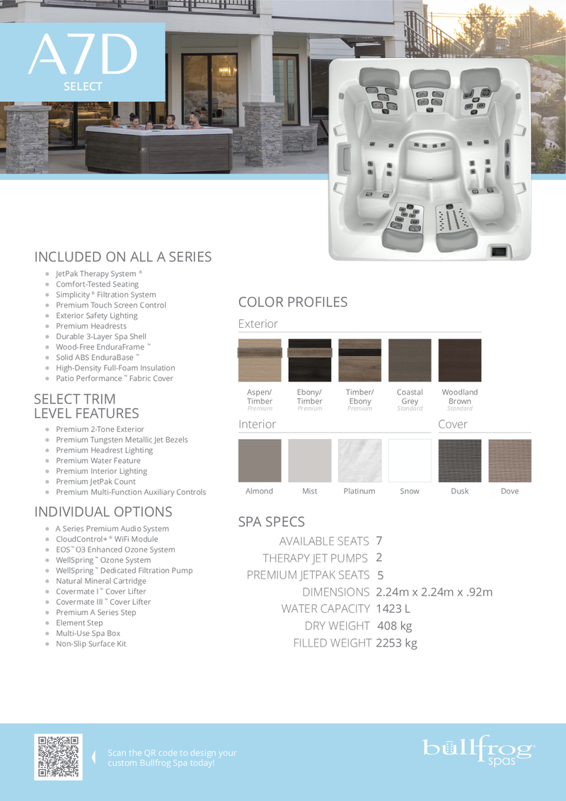 Bullfrog A7D Select Hot Tub