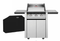 1600 Stainless Steel 3 burner barbecue on trolley & free cover