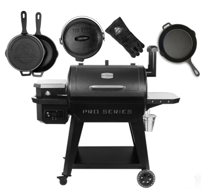 Pit Boss 850 Pro WIFI Pellet Grill & Free Cast Iron Set