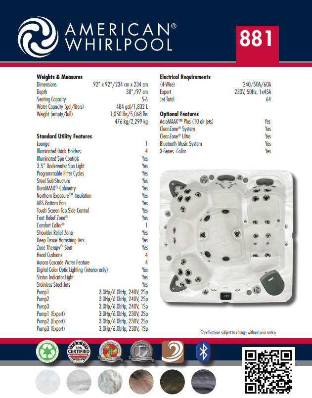 American Whirlpool 881 Hot Tub + Upgrades