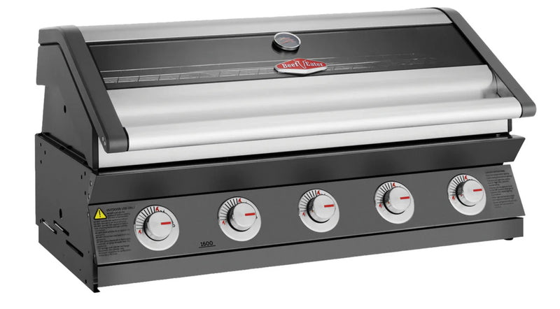 1600 Stainless Steel 5 burner built in barbecue Dark