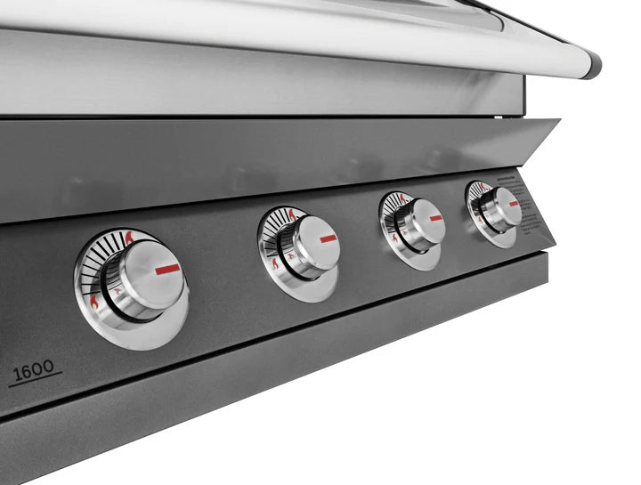 1600 Stainless Steel 5 burner built in barbecue Dark