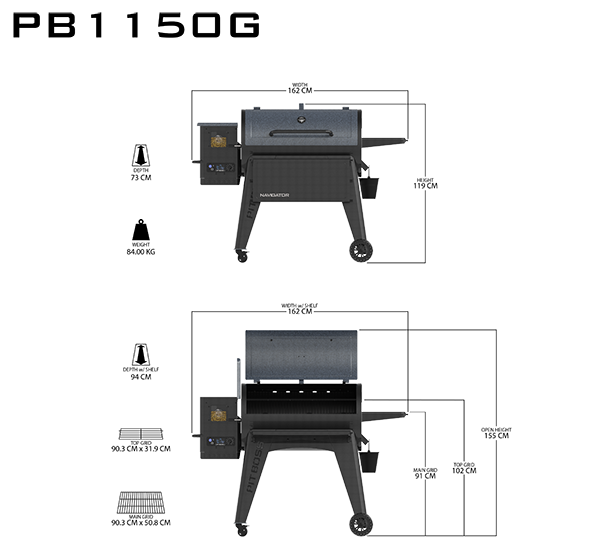 Pit Boss Navigator 1150 Pellet Grill & Free Cover