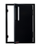 Burford Single Vertical Door 1 Black Silk