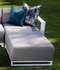 Del Mar Left & Right, Chaise and Side Table. Light Grey