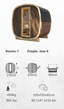 Pre Order UKU 4 Person Thermowood Outside Sauna