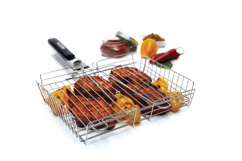 Delux Stainless Steel Grill Basket+Handle