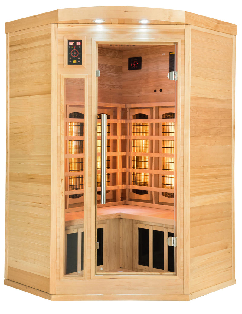 Apollon 2 Person Corner Quartz Infrared Sauna