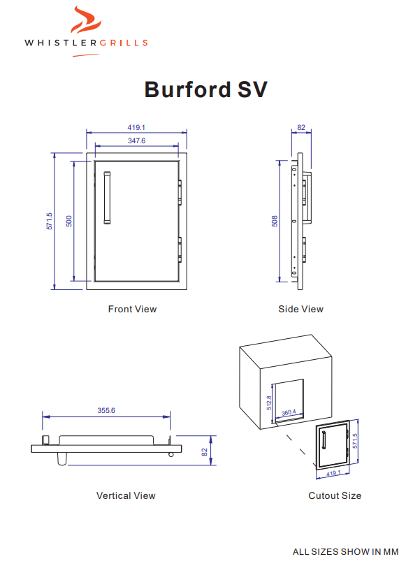 Burford Single Vertical Door