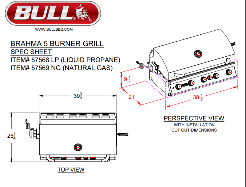 Brahma Built In Gas Barbecue
