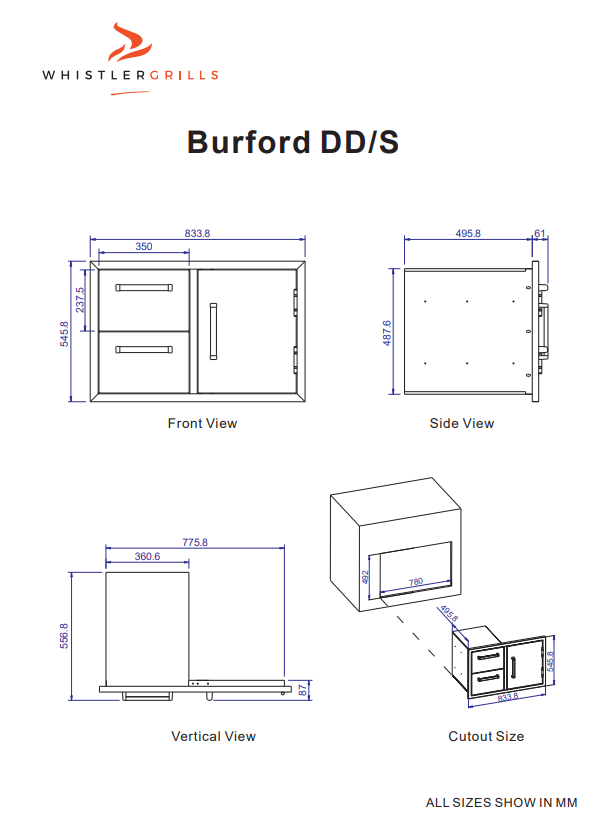 Burford Double Drawers Single Door